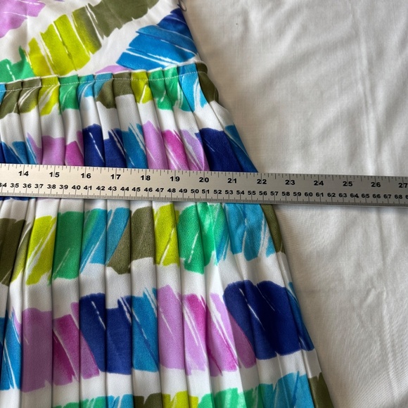 Lord & Taylor 424 Fifth Women's 8 Accordion Pleated Rainbow Skirt Festival Artsy - Picture 11 of 14